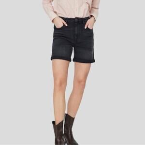 NWT Vero Moda Joana High Waist Stretch Mom Short SZ M Black Organic Cotton Blend